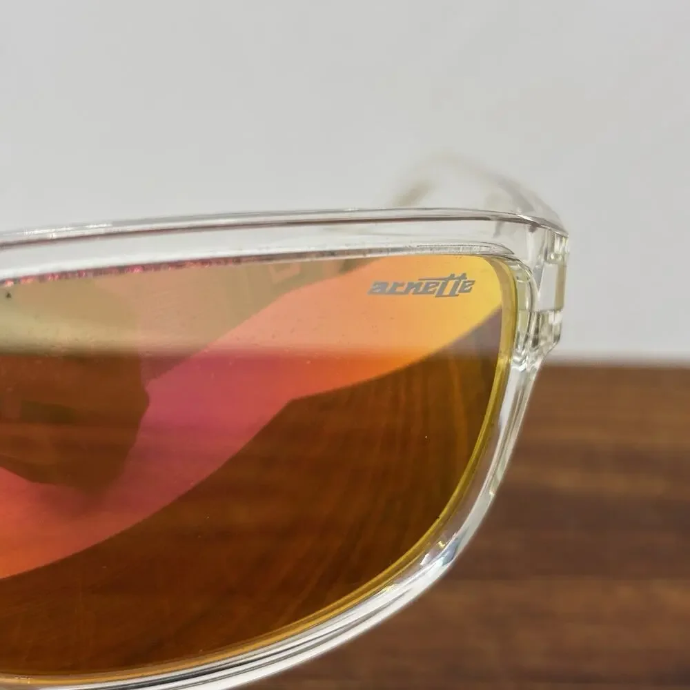 Arnette Borrow AN4259 Clear Red Mirror Sustainable Sunglasses Mens 4259-2634/F6